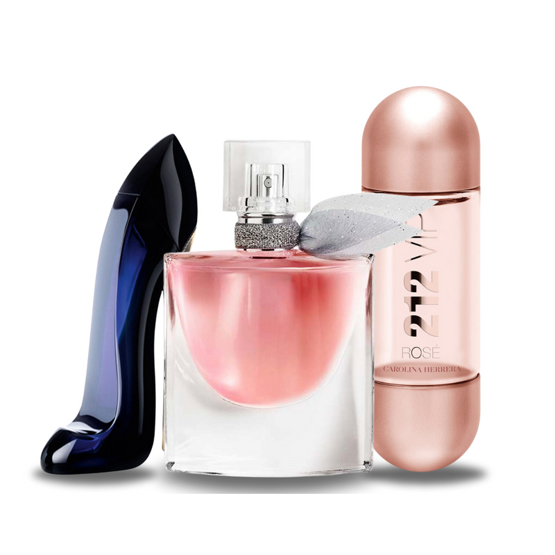 Set de 3 Perfumes | GOOD GIRL, Lancôme LA VIE EST BELLE, 212 VIP ROSÉ 100 ml