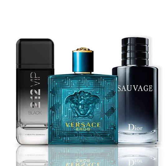 Set de 3 Perfumes | Versace Eros + Sauvage Dior + 212 Vip Blac